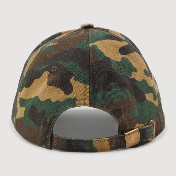 Camouflage Distressed Cap with Embroidered Text Thou Shall Not Try Me Mood: 24/7 - Picture 3 of 3